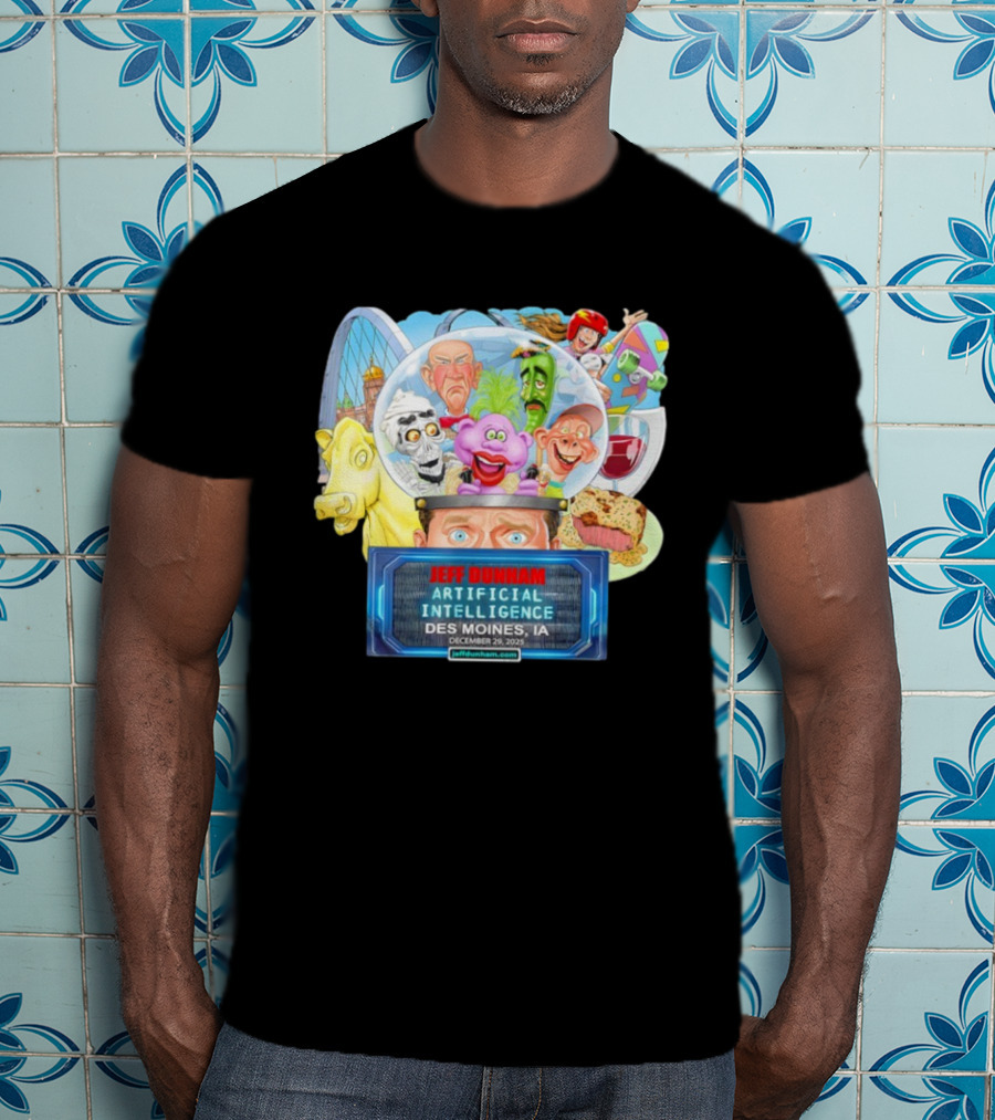 Jeff Dunham Artificial Intelligence Des Moines IA December 29 2025 T-Shirt