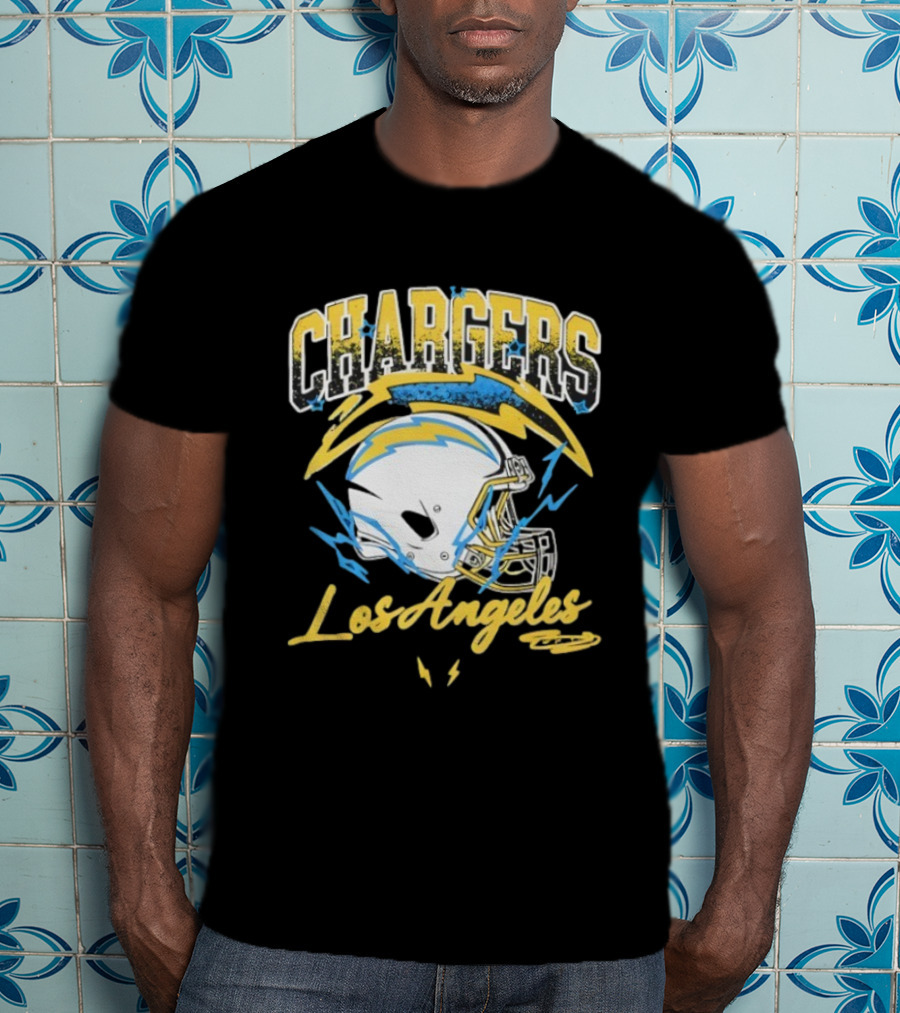Los Angeles Chargers Lightning Helmet Sry Not Sry T-Shirt