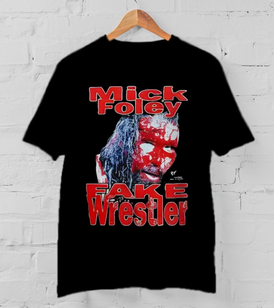 Mick Foley Fake Wrestler Horror Blood Face T-Shirt