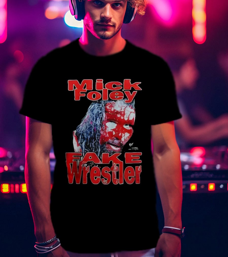 Mick Foley Fake Wrestler Horror Blood Face T-Shirt