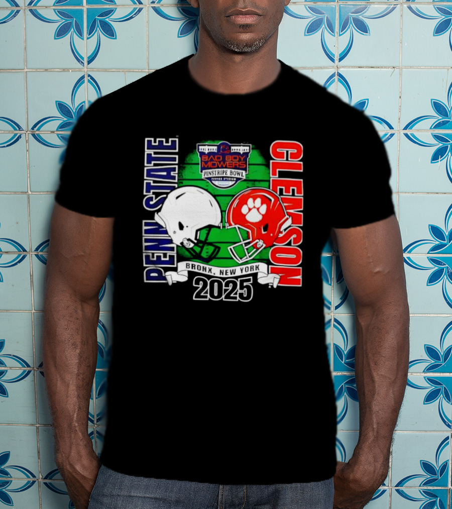 Bad Boy Mowers Pinstripe Bowl 2025 Penn State Vs Clemson Football Showdown T-Shirt