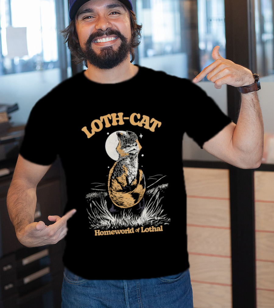 Loth Cat Homeworld Of Lothal Star Wars Feline Creature Inspired By Lothal Moon And Grass T-Shirt