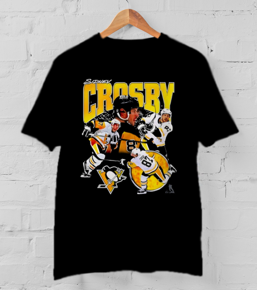 Sidney Crosby Pittsburgh Penguins Hockey Legend Collage T-Shirt