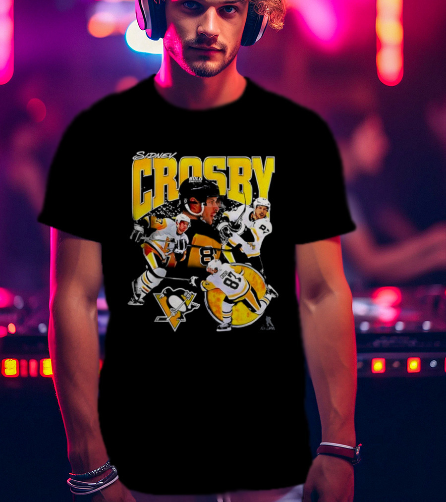 Sidney Crosby Pittsburgh Penguins Hockey Legend Collage T-Shirt
