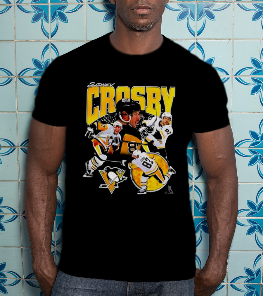 Sidney Crosby Pittsburgh Penguins Hockey Legend Collage T-Shirt