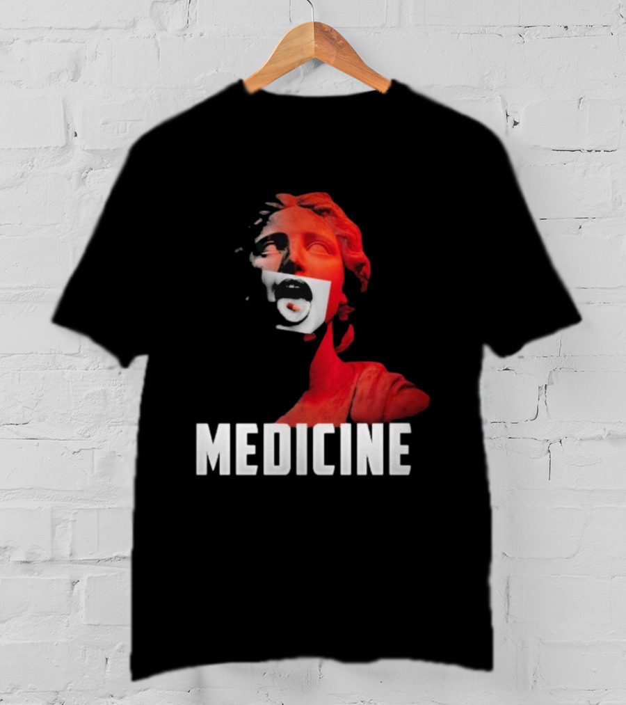 Toza Medicine Statue Red Sculpture With Distorted Face T-Shirt