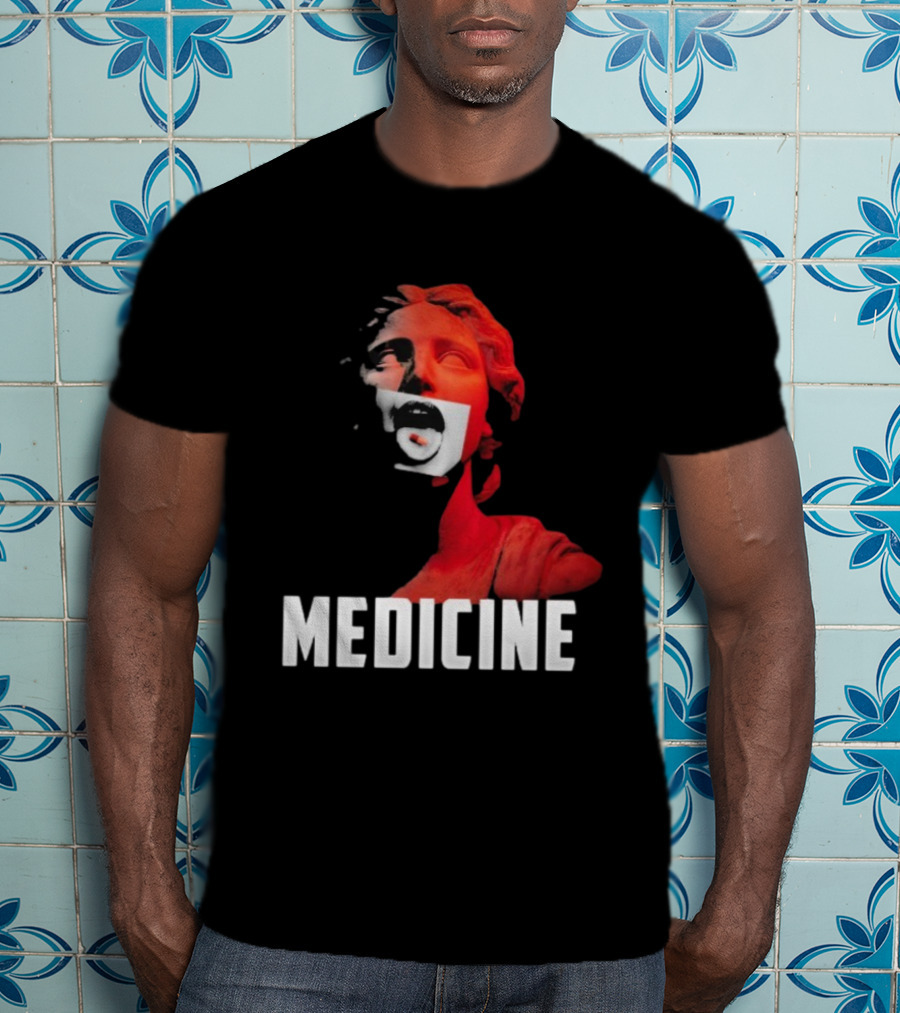 Toza Medicine Statue Red Sculpture With Distorted Face T-Shirt