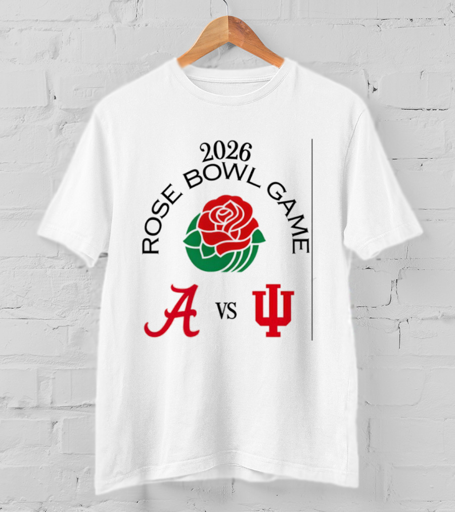 2026 Rose Bowl Game Alabama Crimson Tide Vs Indiana Hoosiers T-Shirt