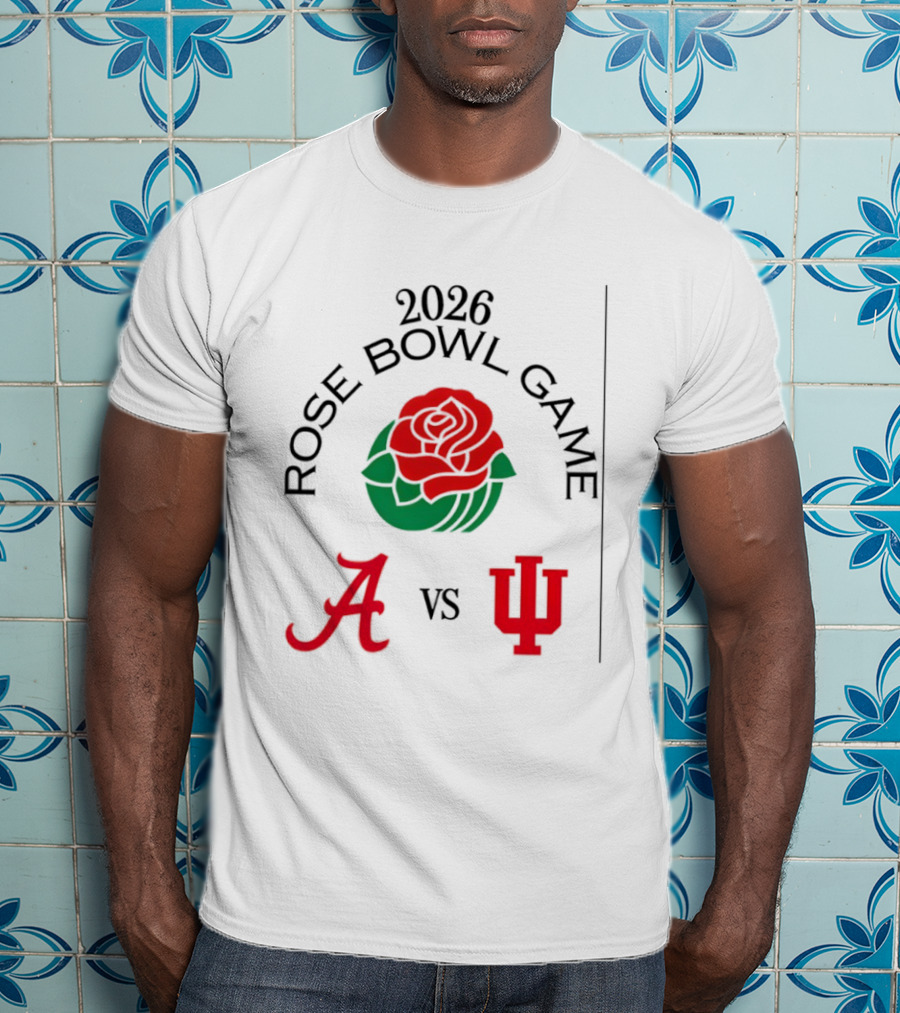 2026 Rose Bowl Game Alabama Crimson Tide Vs Indiana Hoosiers T-Shirt