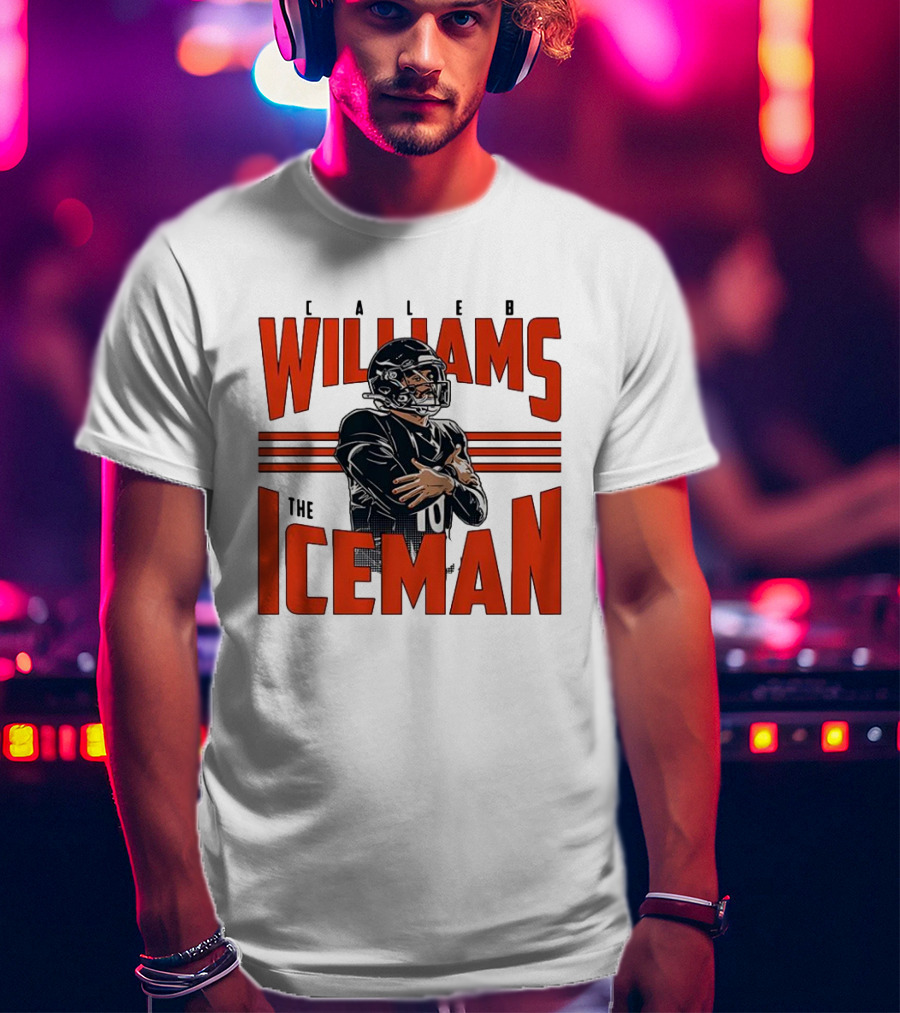 Caleb Williams The Iceman Celebration Number 10 Football Sportswear T-Shirt