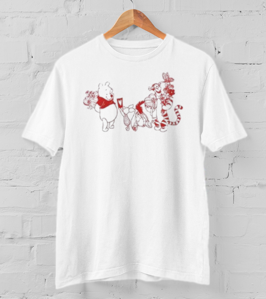 Disney Winnie The Pooh Tigger Piglet Valentine Love Adventure T-Shirt