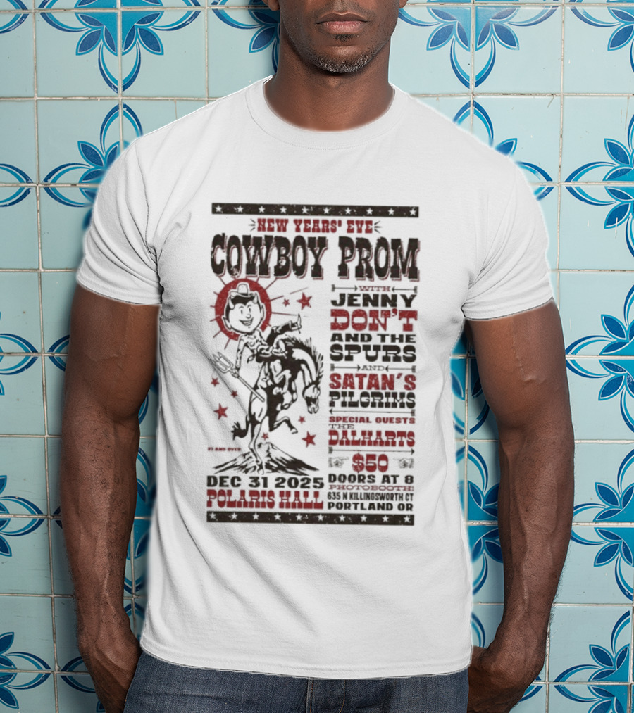 Jenny Don’t And The Spurs And Satan’s Pilgrims 12.31.2025 Portland Nye T-Shirt