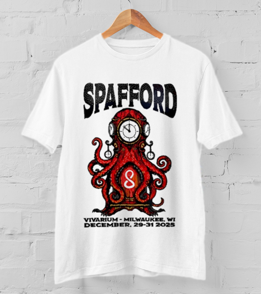 Spafford Dec 29 31 2025 Vivarium Milwaukee WI Red Octopus Anchor T-Shirt