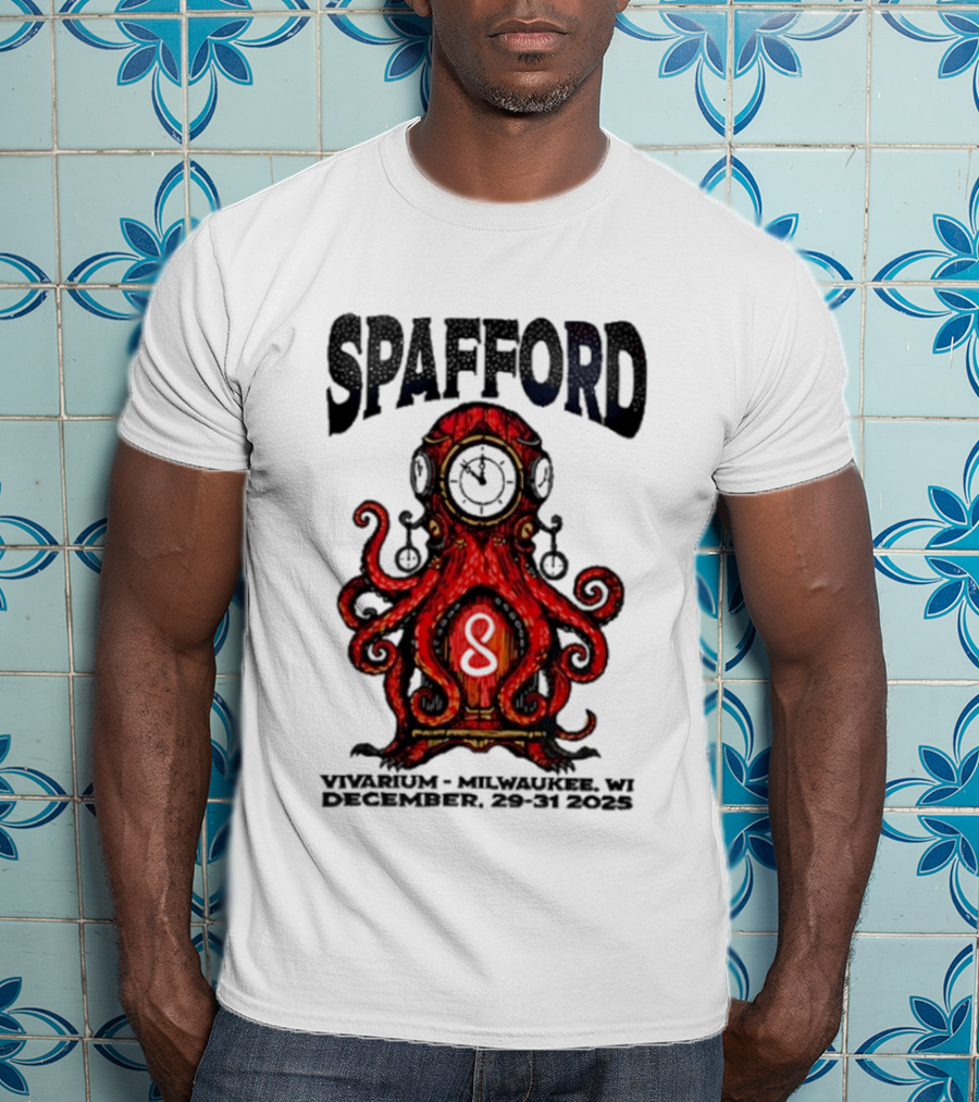 Spafford Dec 29 31 2025 Vivarium Milwaukee WI Red Octopus Anchor T-Shirt