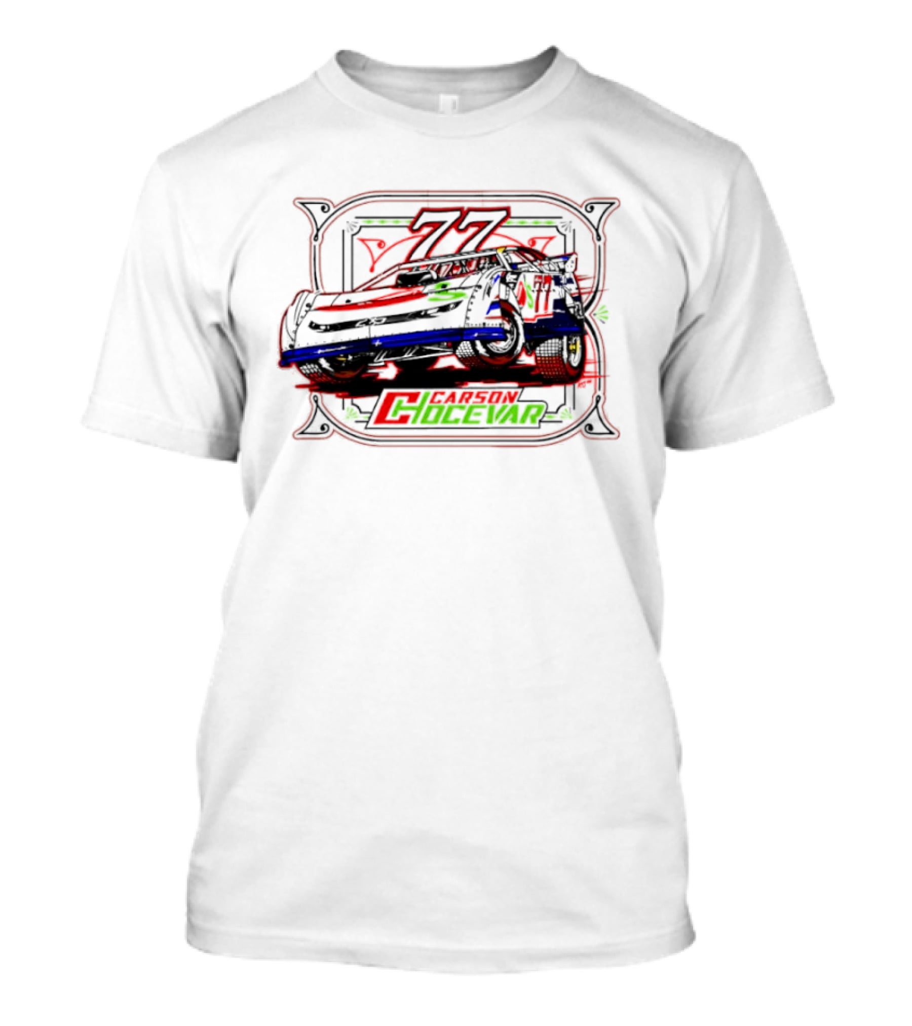 77 Carson Hocevar Spire Motorsports Chili's Dirt Racing T-Shirt