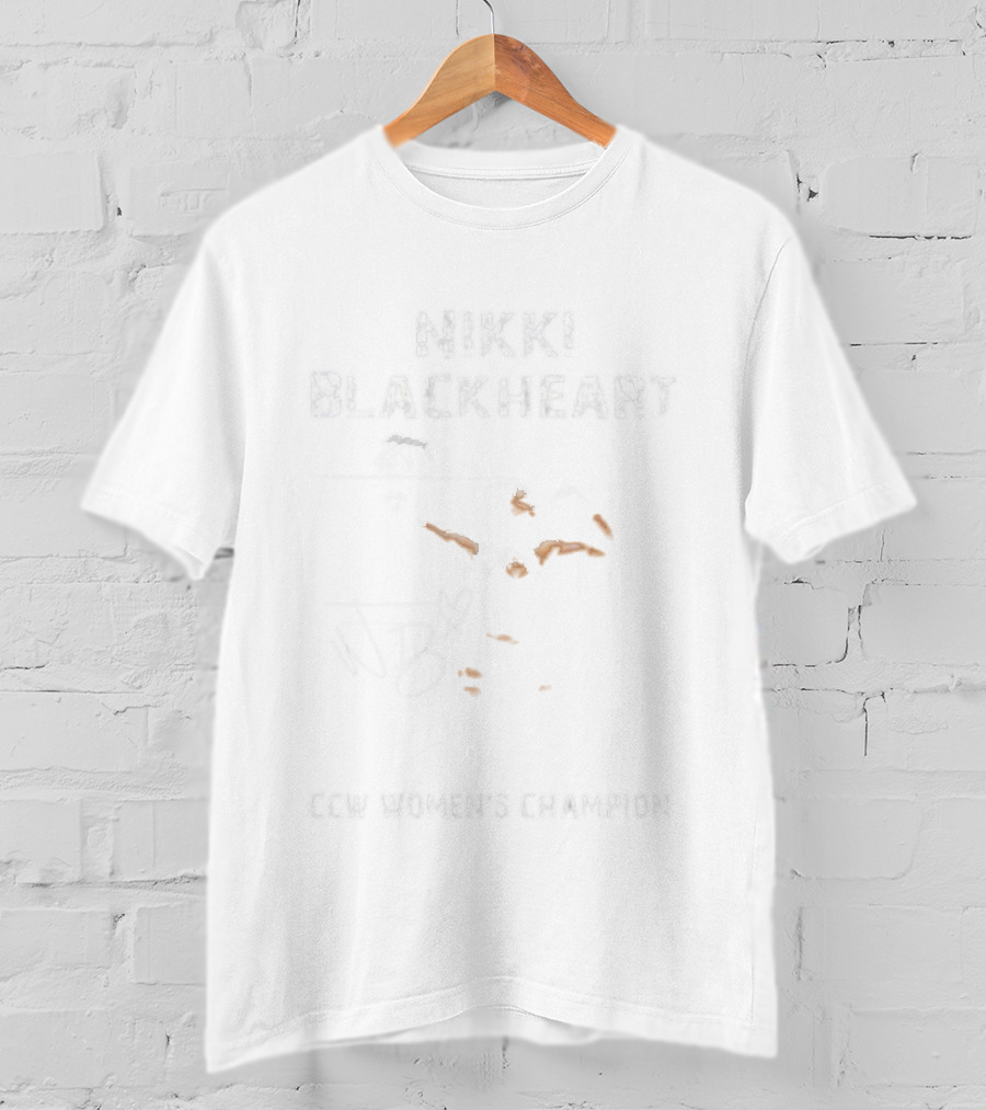 Nikki Blackheart CCW Women's Champion With Signature And Pose T-Shirt