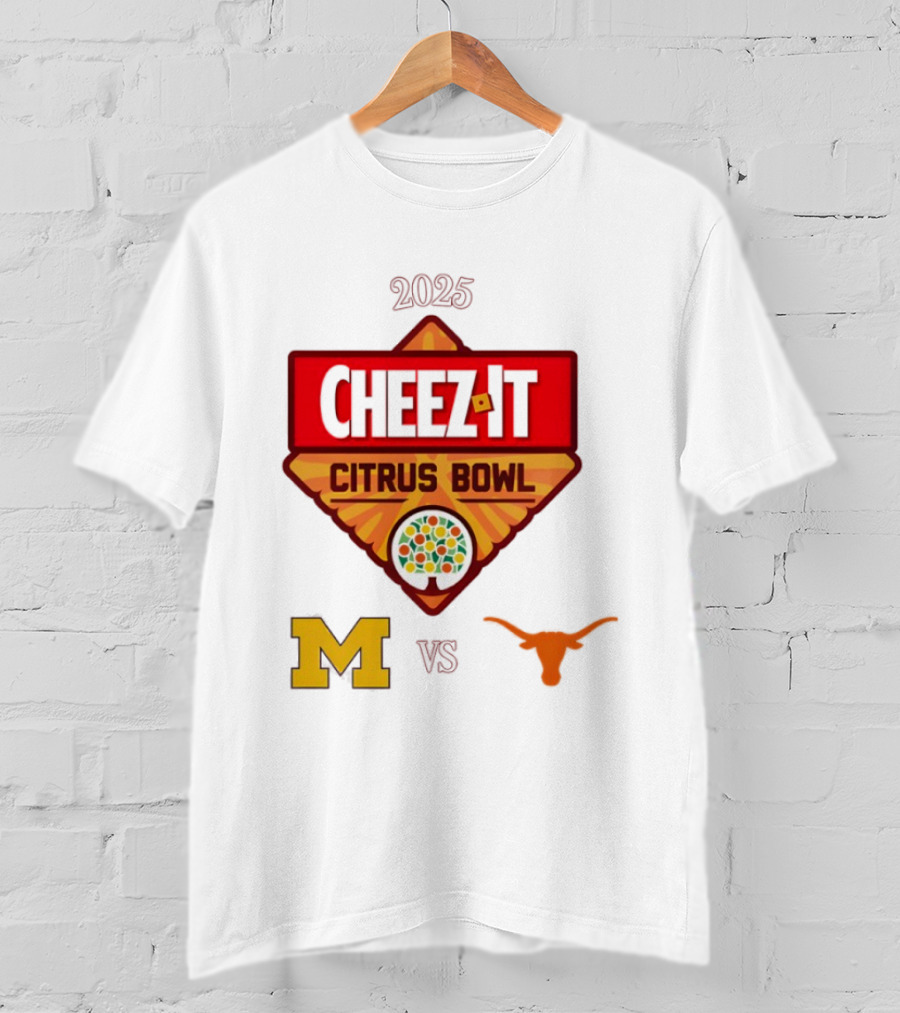 2025 Cheez It Citrus Bowl Texas Longhorns Vs Michigan Wolverines T-Shirt
