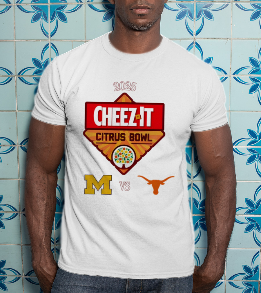 2025 Cheez It Citrus Bowl Texas Longhorns Vs Michigan Wolverines T-Shirt