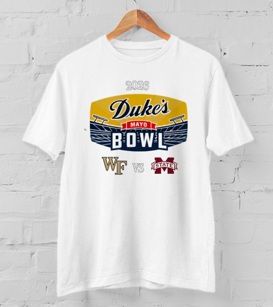 Wake Forest Vs. Mississippi State 2026 Duke’s Mayo Bowl College Football Game T-Shirt