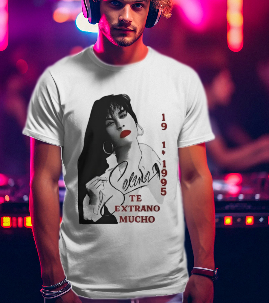 Selena Quintanilla 1971 1995 Te Extraño Mucho Black And White Elegance T-Shirt