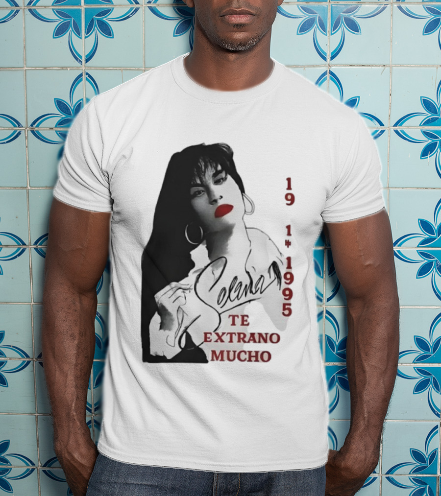 Selena Quintanilla 1971 1995 Te Extraño Mucho Black And White Elegance T-Shirt