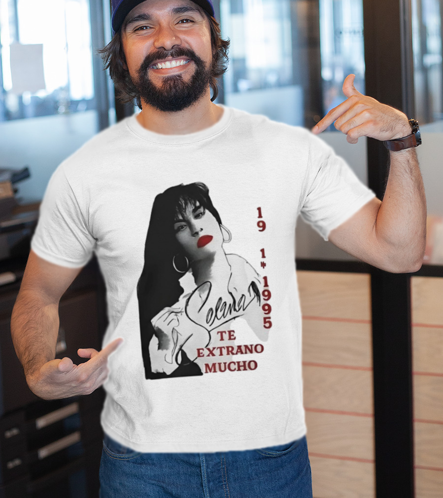 Selena Quintanilla 1971 1995 Te Extraño Mucho Black And White Elegance T-Shirt