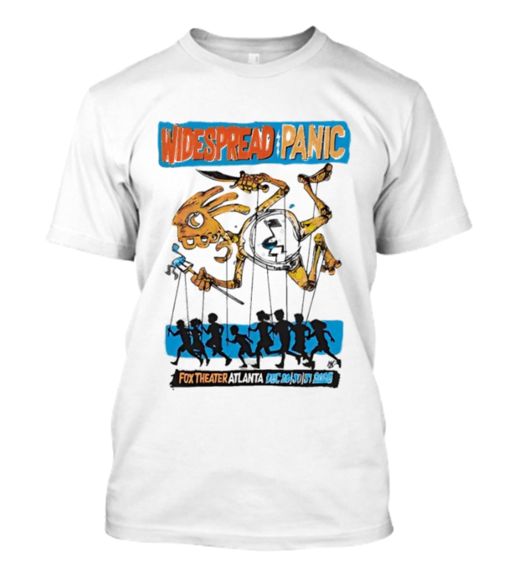Widespread Panic Fox Theatre Atlanta Dec 29 31 Puppet Skeleton T-Shirt
