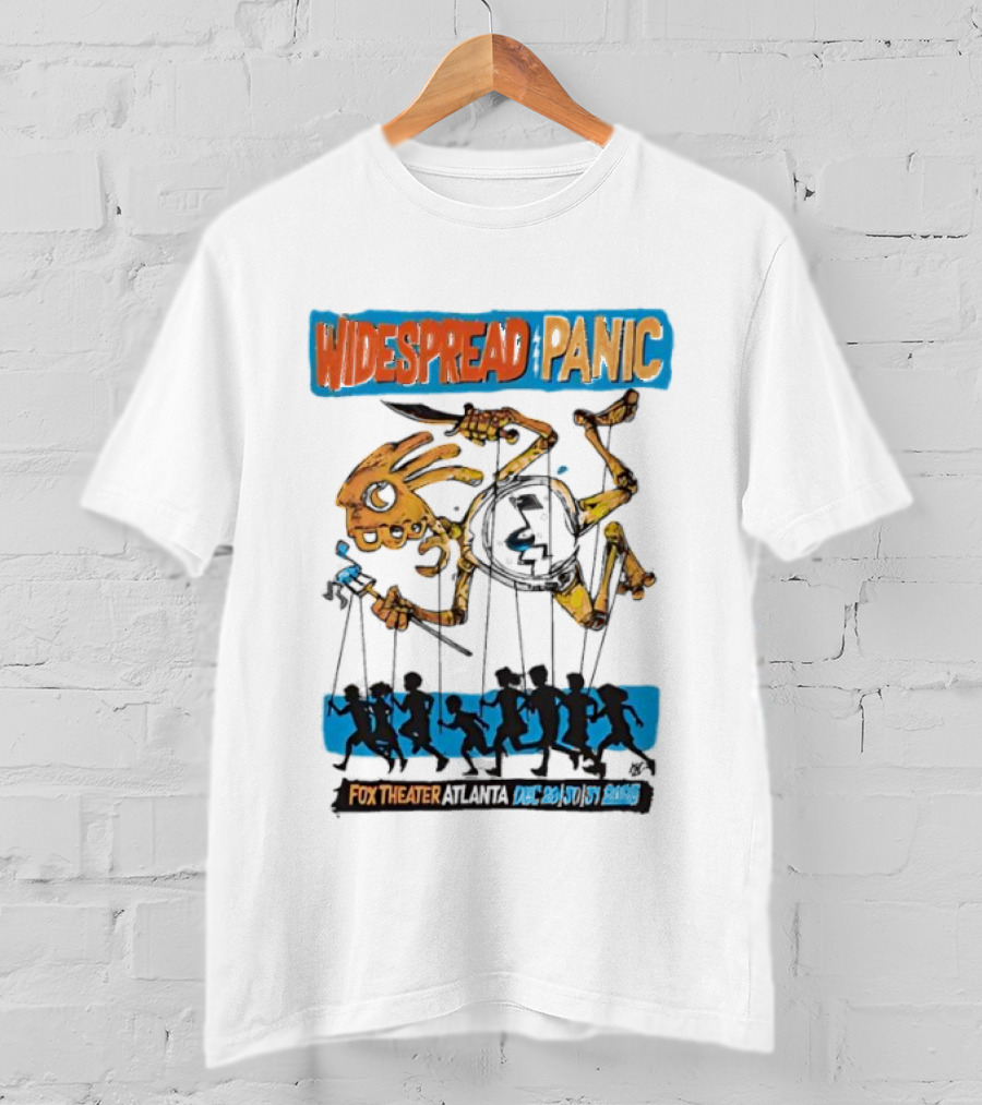 Widespread Panic Fox Theatre Atlanta Dec 29 31 Puppet Skeleton T-Shirt