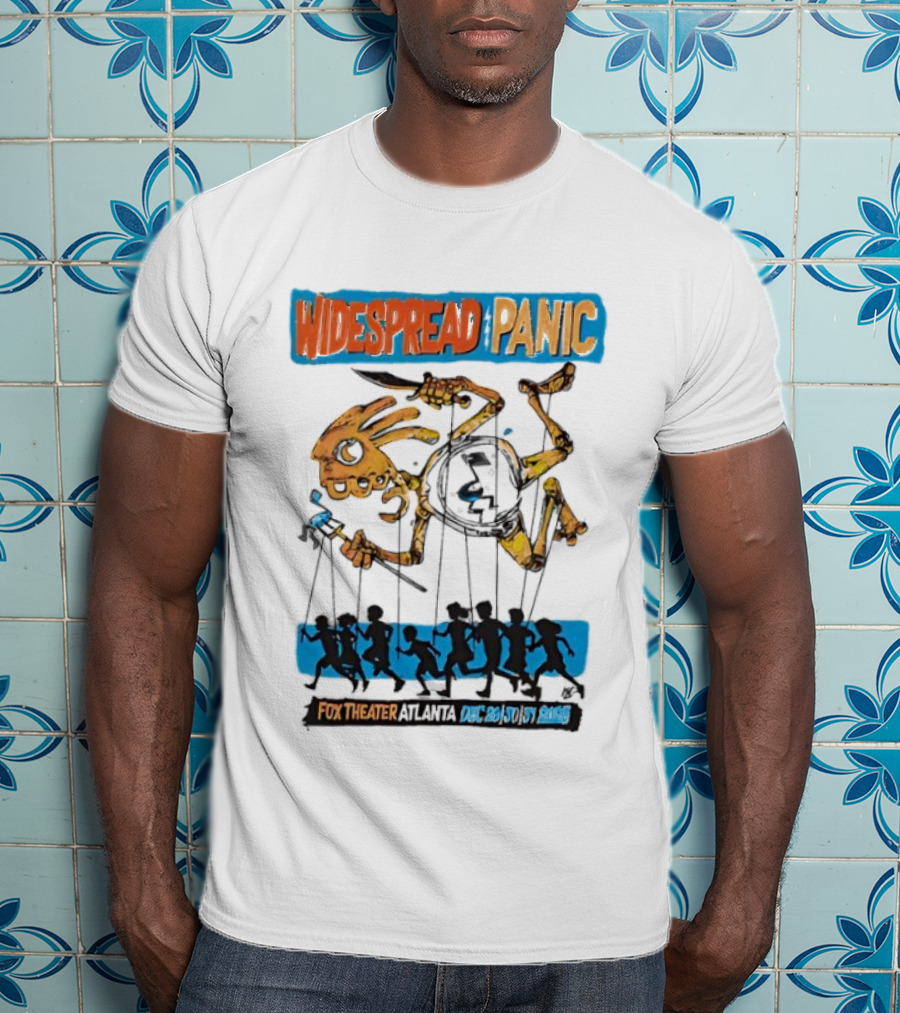 Widespread Panic Fox Theatre Atlanta Dec 29 31 Puppet Skeleton T-Shirt