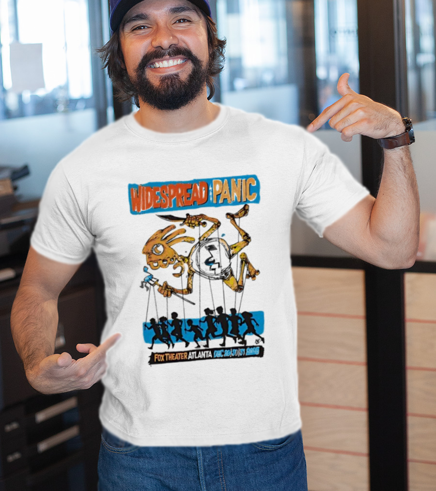 Widespread Panic Fox Theatre Atlanta Dec 29 31 Puppet Skeleton T-Shirt