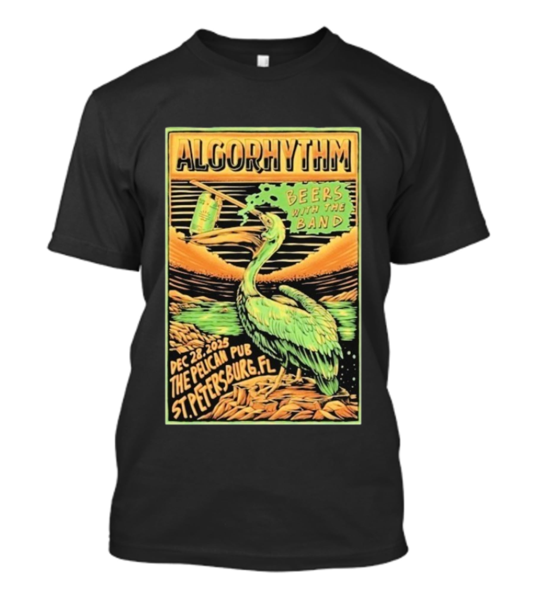 Algorhythm Beers With The Band Dec 28 2025 The Pelican Pub St. Petersburg FL T-Shirt