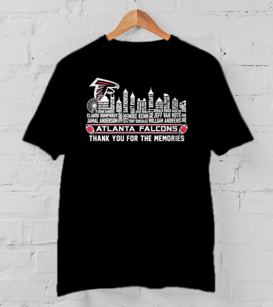 Atlanta Falcons City Skyline Thank You For The Memories T-Shirt