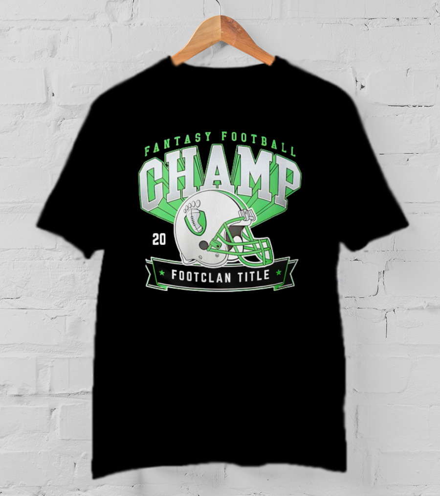 Fantasy Football Champ FootClan Title 2025 T-Shirt