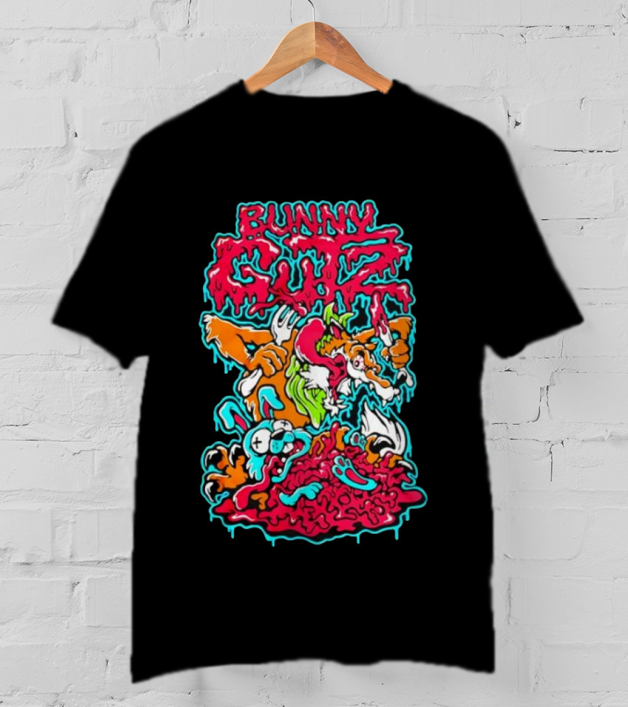 Bunny Gutz Killer Acid Cartoon Dripping Vivid T-Shirt