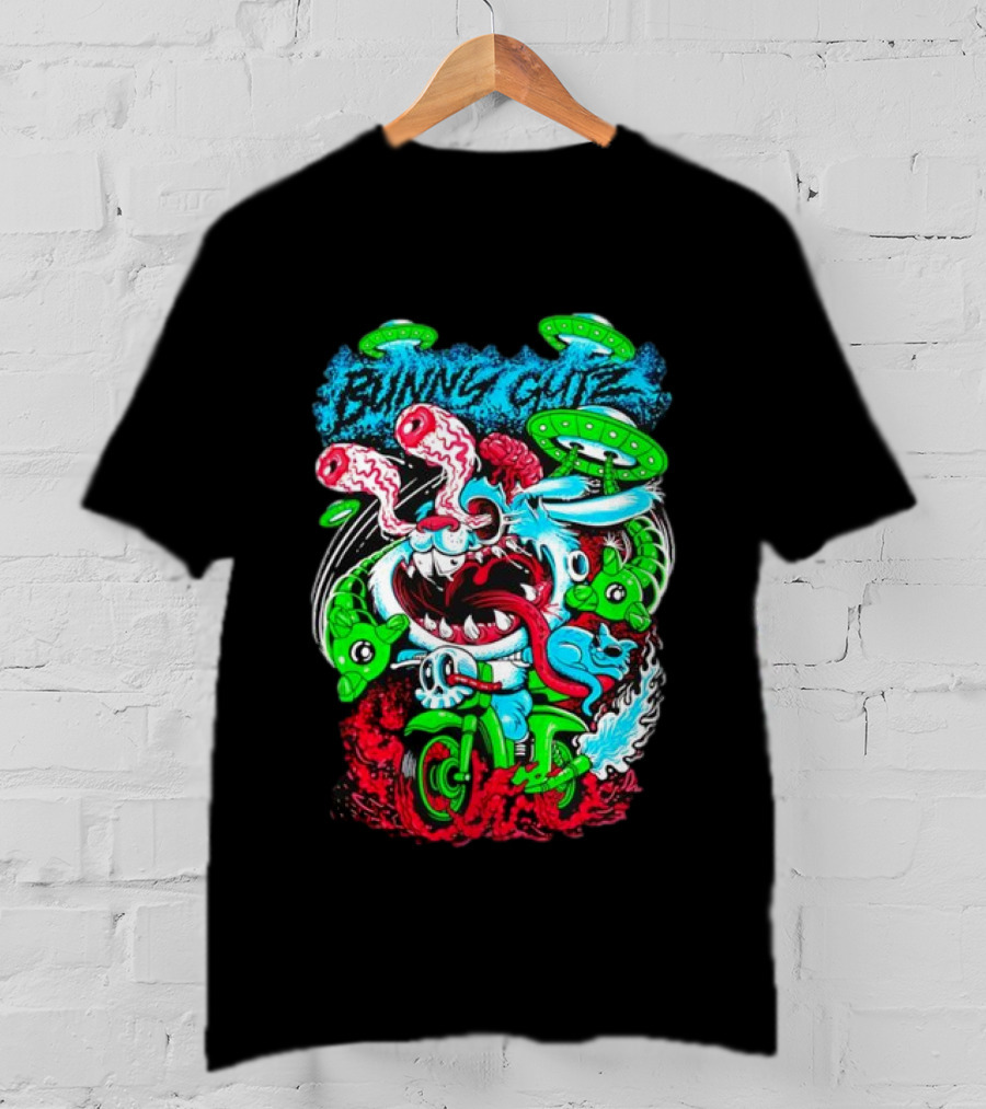 Bunny Gutz Ride Or Die Alien Motocross Adventure T-Shirt