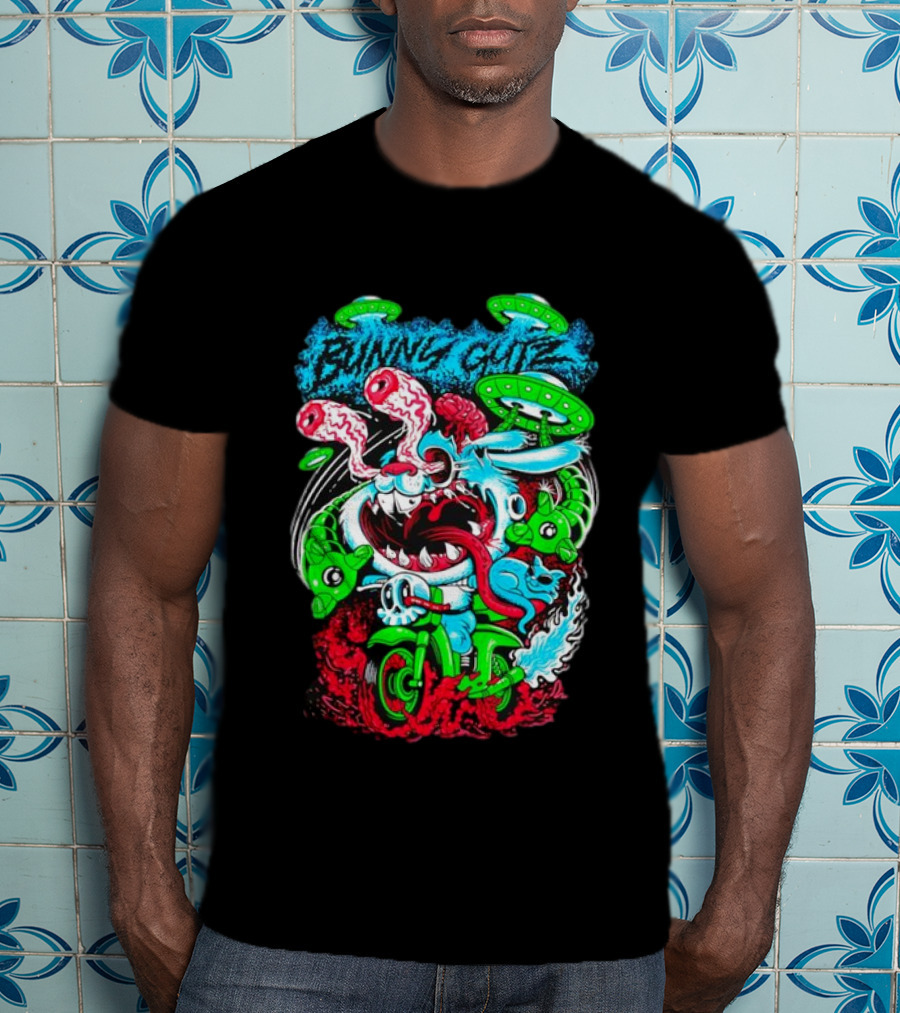 Bunny Gutz Ride Or Die Alien Motocross Adventure T-Shirt