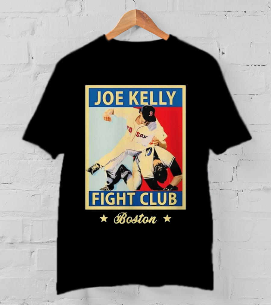 Joe Kelly Fight Club Boston Red Sox Baseball Action T-Shirt