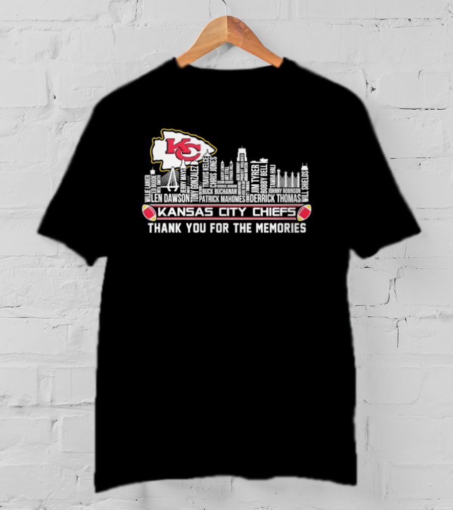Kansas City Chiefs Thank You For The Memories City Skyline KC T-Shirt
