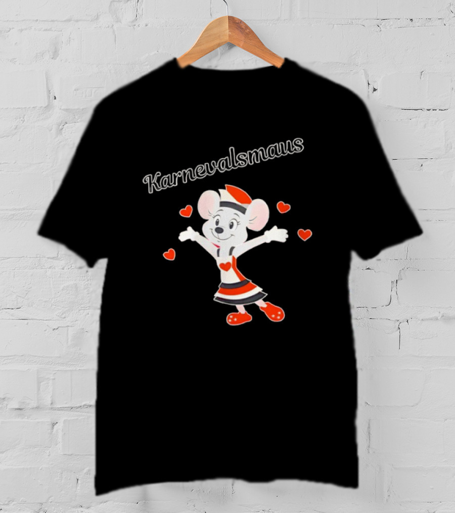 Karnevalsmaus Festive Mouse With Hearts T-Shirt