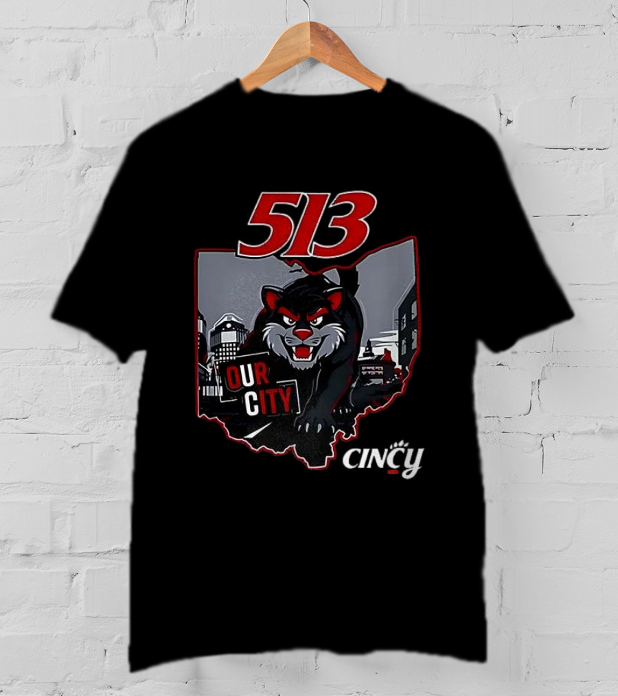 Cincinnati Bearcats 513 Our City Cincy T-Shirt