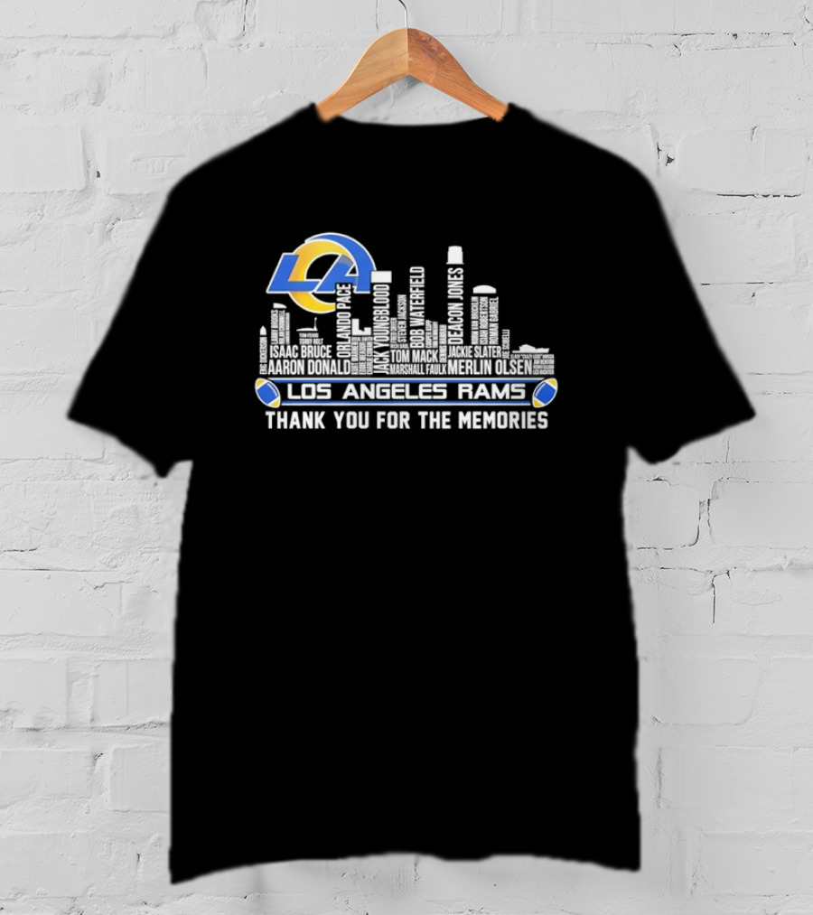 Los Angeles Rams Thank You For The Memories City Skyline LA T-Shirt