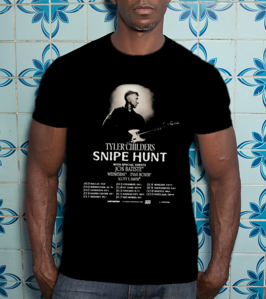 Tyler Childers Snipe Hunt 2026 Tour North America Dates Special Guests Joce Kelsey Wayne Graham T-Shirt