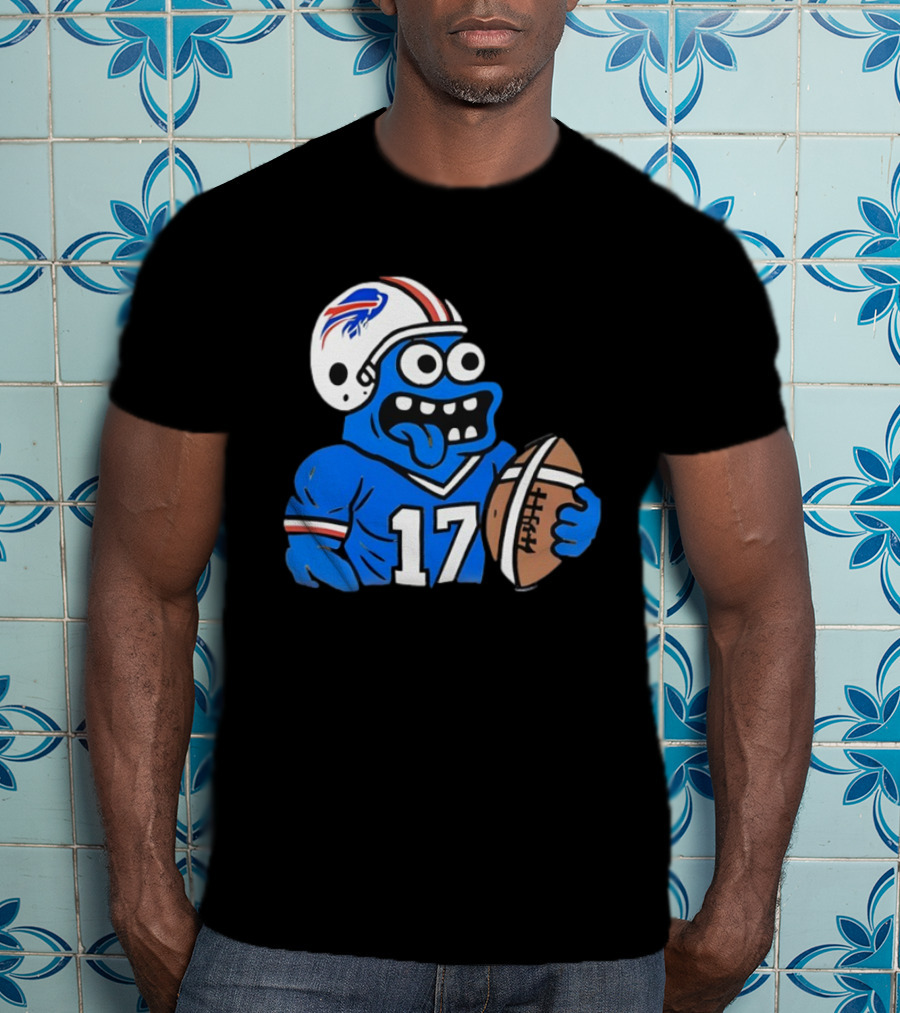 Monster Toast Josh Allen Buffalo Bills Football Player Cartoon T-Shirt