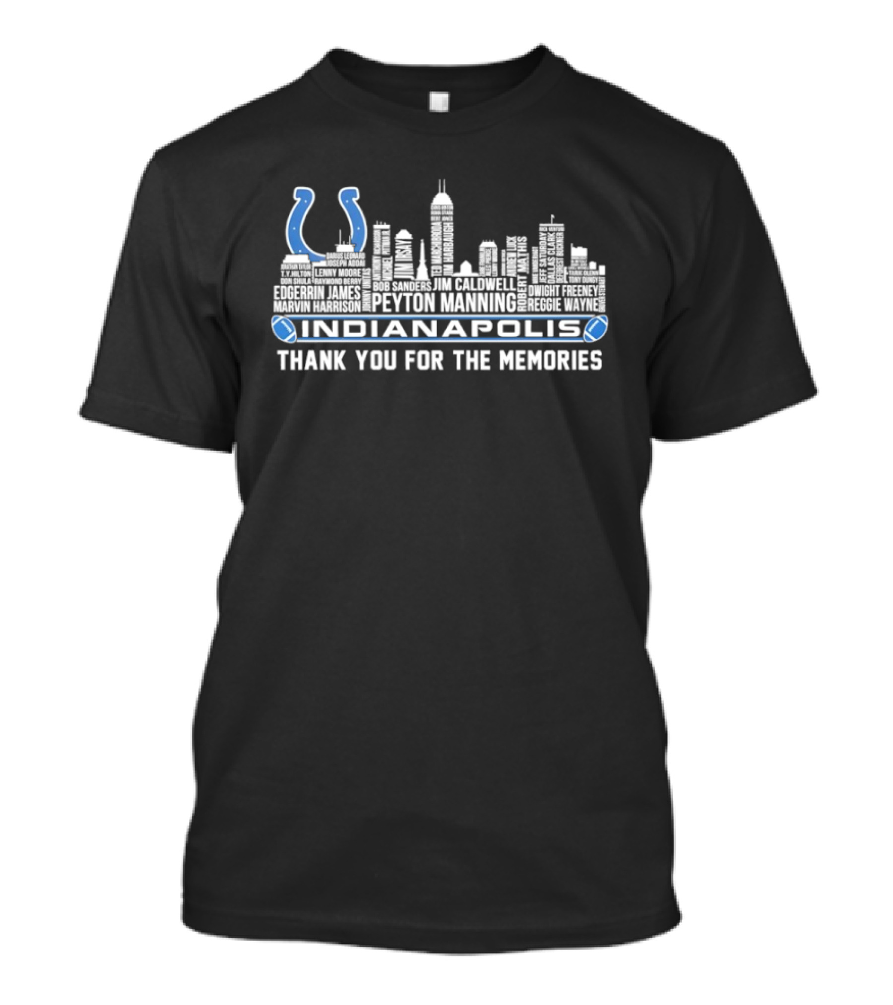 Indianapolis Colts City Skyline Thank You For The Memories T-Shirt