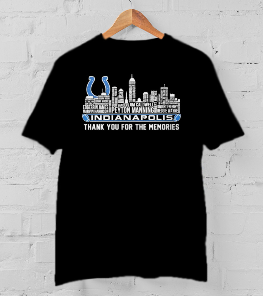 Indianapolis Colts City Skyline Thank You For The Memories T-Shirt