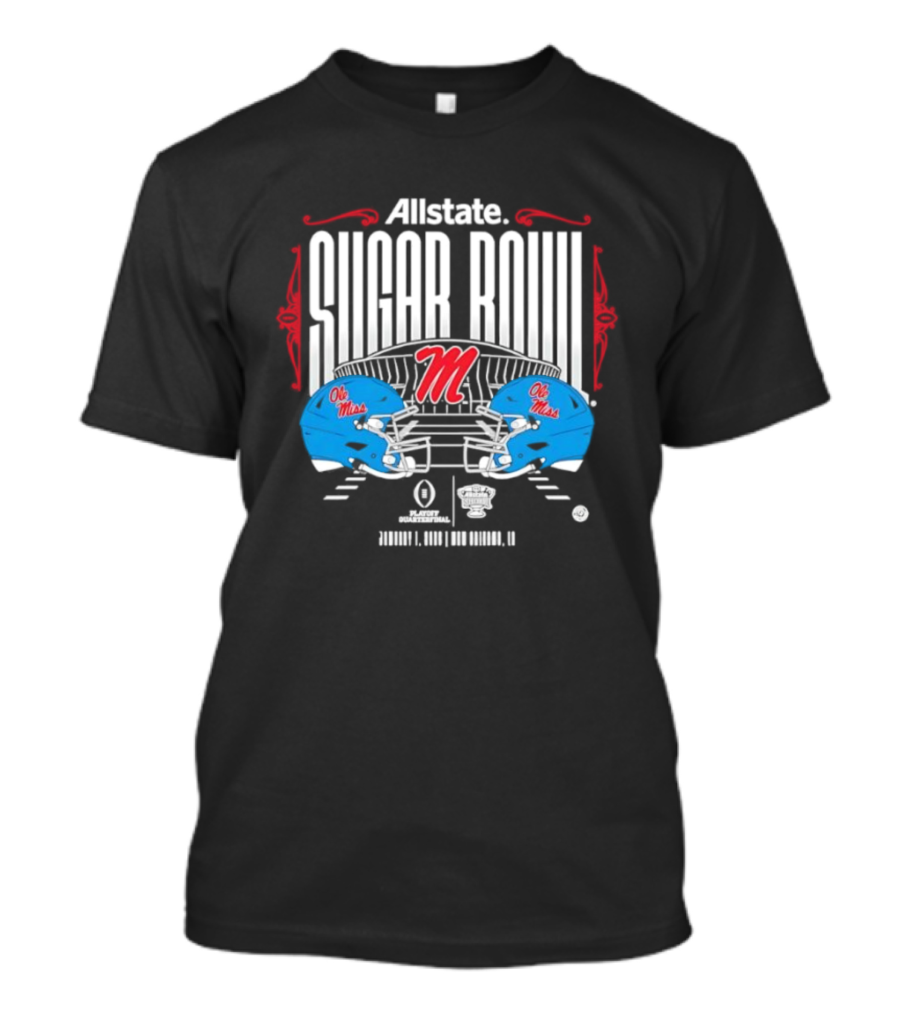Ole Miss Rebels Allstate Sugar Bowl New Orleans 2021 Football Helmets T-Shirt