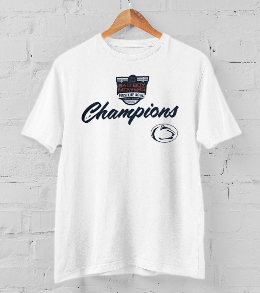 2026 Bad Boy Mowers Pinstripe Bowl Champions Penn State Nittany Lions T-Shirt