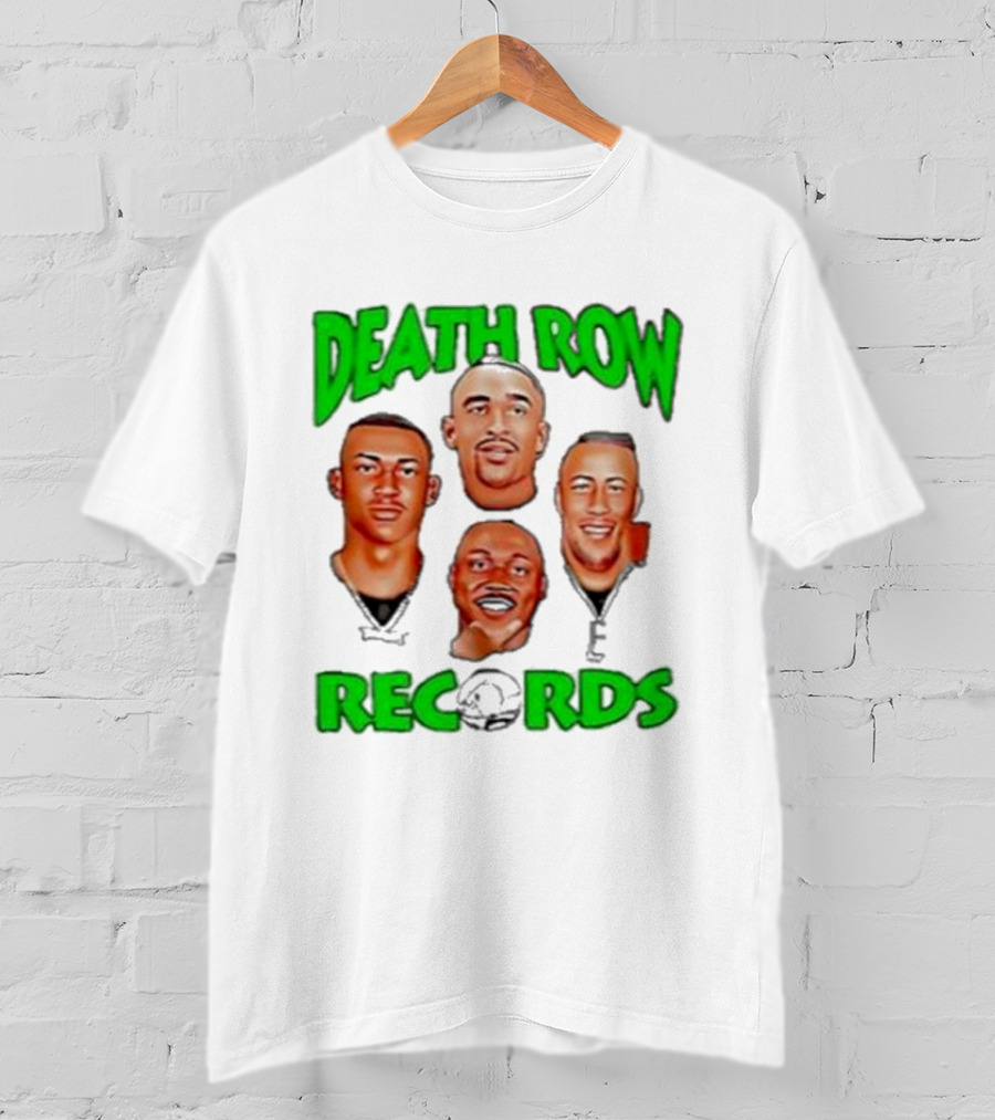 Philadelphia Eagles Philly X Death Row Records AJ Brown Jalen Hurts Devonta Smith Saquon Barkley Faces T-Shirt
