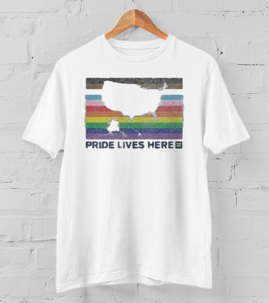 Pride Lives Here Rainbow Equality Human Rights Campaign T-Shirt