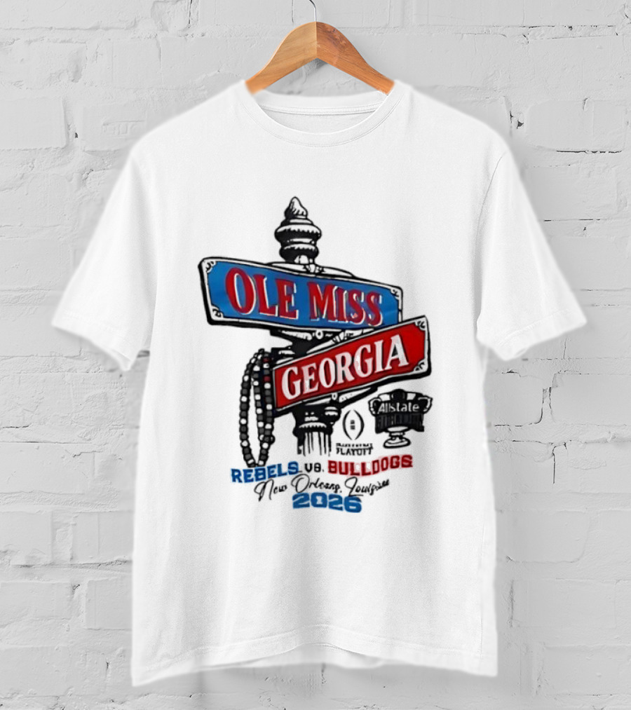 Ole Miss Georgia Rebels Vs Bulldogs Game Day 2023 T-Shirt